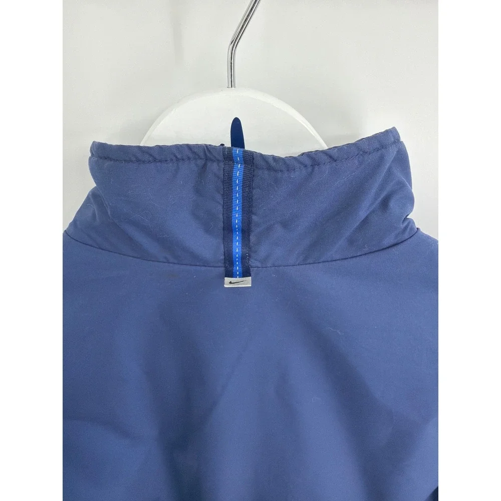 Nike Womens XL Blue Full Zip Windbreaker‎ Jacket Jersey Lined Lightweight Pocket